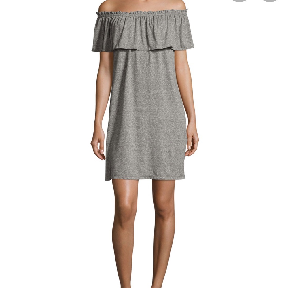 Off-the-Shoulder Dress in Gray